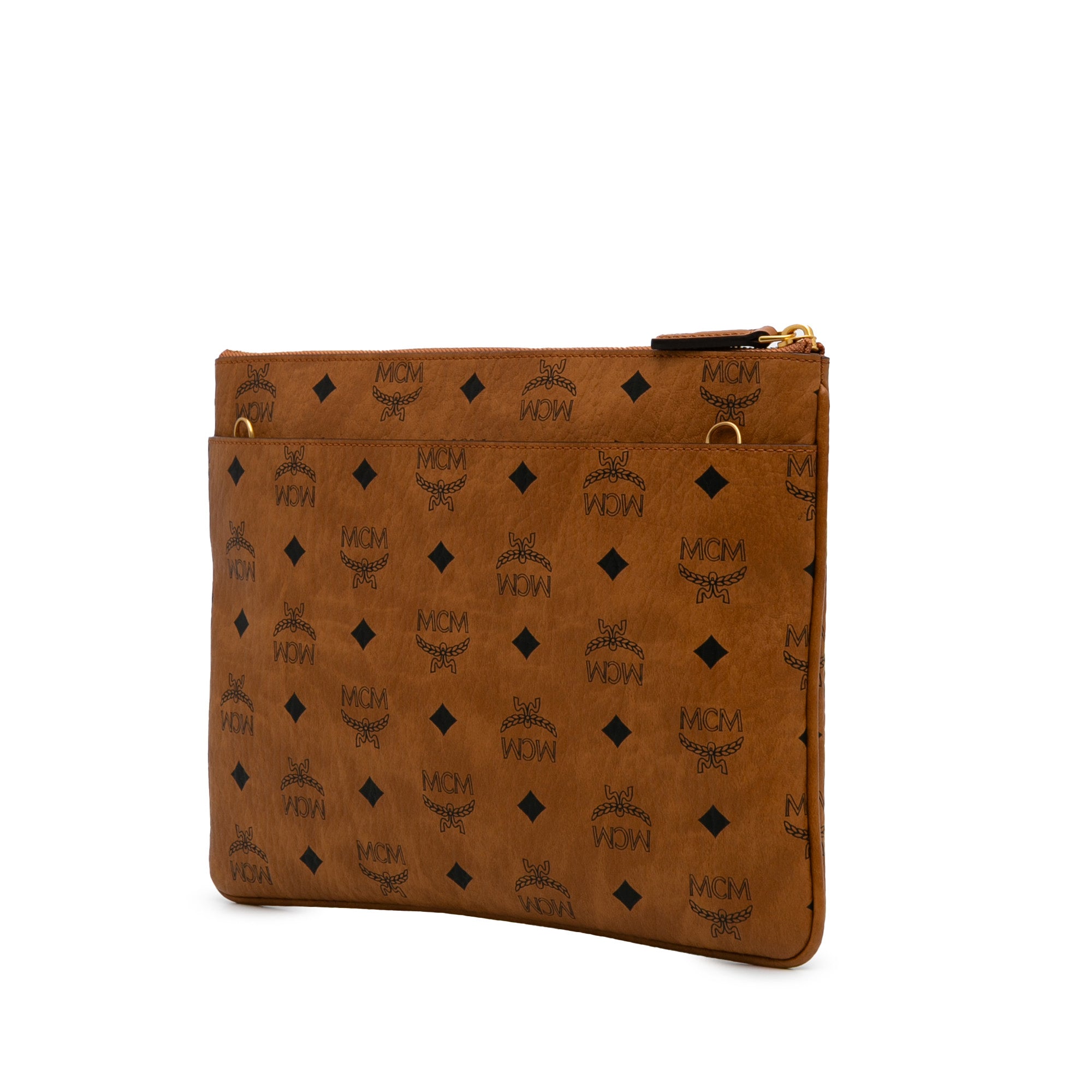 Maxi Visetos Leather Arren Zip Pouch