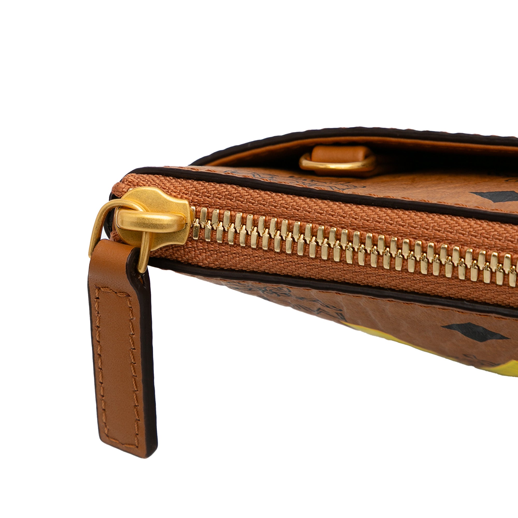 Maxi Visetos Leather Arren Zip Pouch