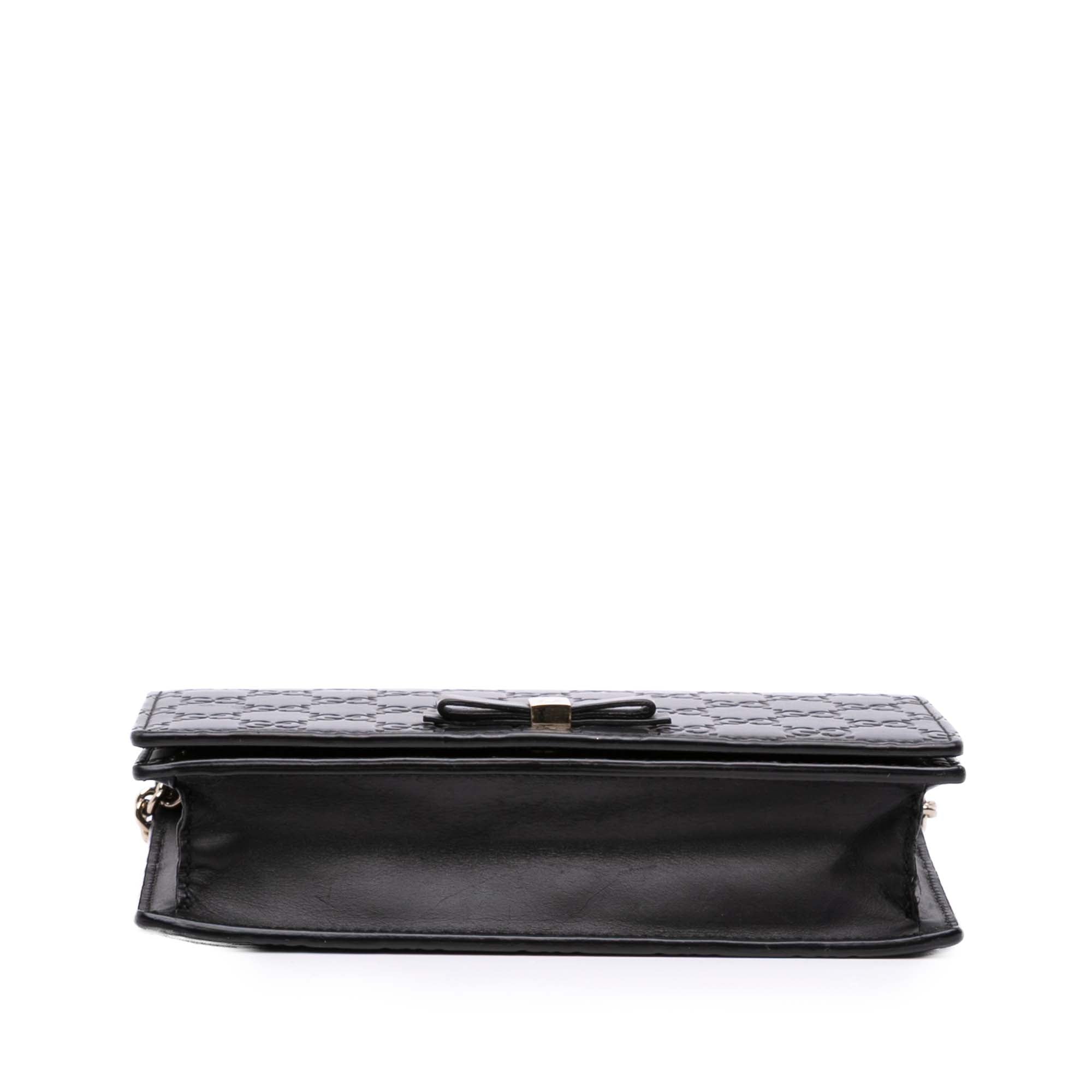 Mini Guccissima Bow Signature Wallet On Chain