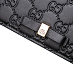 Mini Guccissima Bow Signature Wallet On Chain