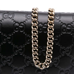 Mini Guccissima Bow Signature Wallet On Chain