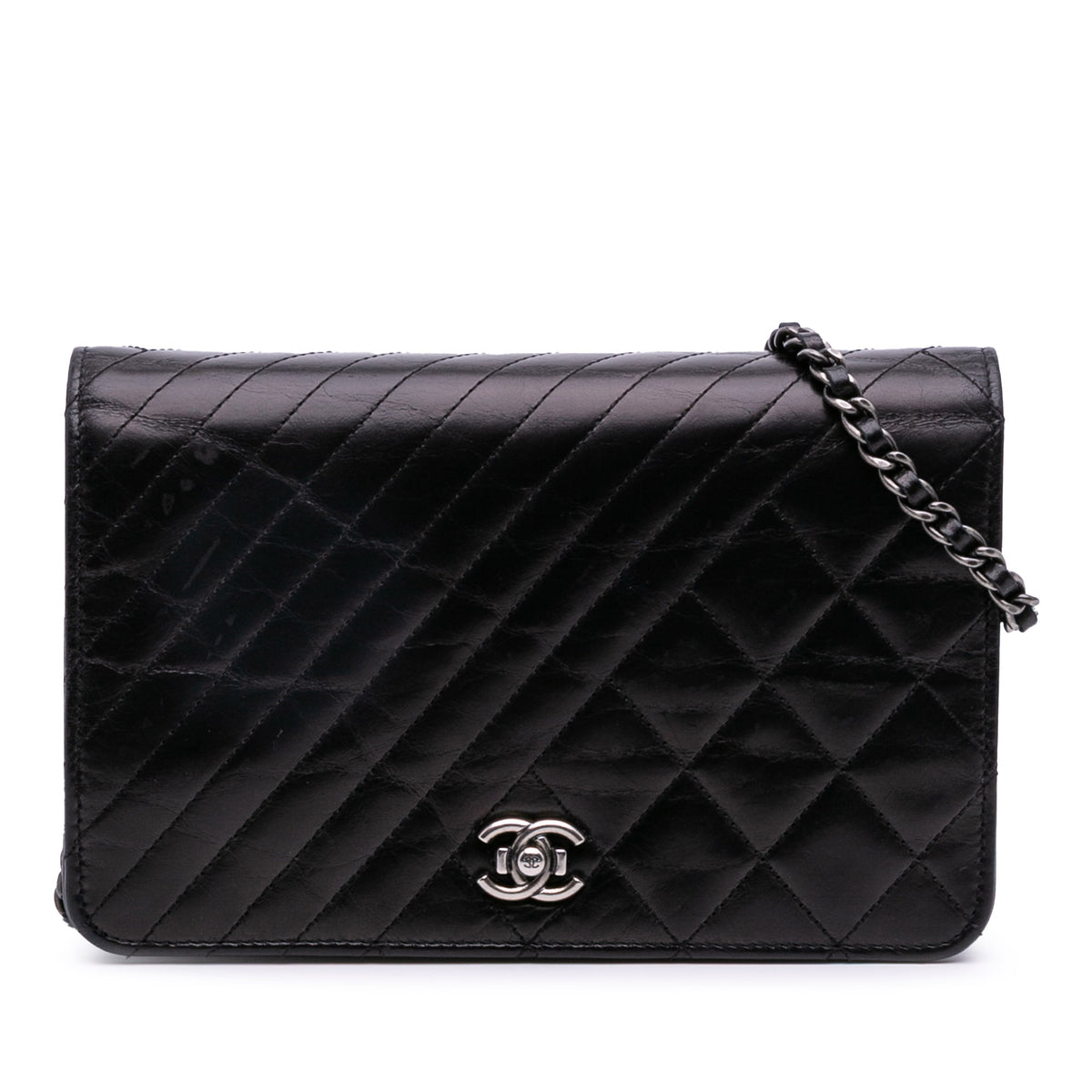Lambskin Coco Boy Wallet On Chain