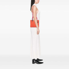 Medium Bicolor Lambskin Cannage Lady Dior