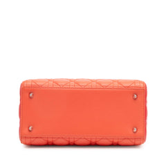 Medium Bicolor Lambskin Cannage Lady Dior