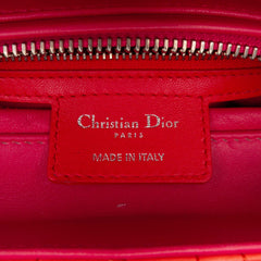 Medium Bicolor Lambskin Cannage Lady Dior