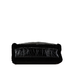 Medium Patent Shearling Soho Chain Tote