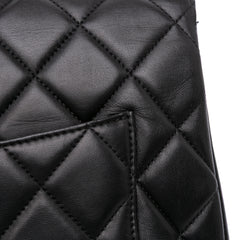 Large Lambskin Trendy CC Top Handle Bag