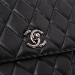 Large Lambskin Trendy CC Top Handle Bag