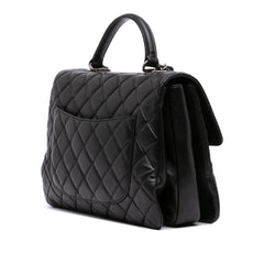 Large Lambskin Trendy CC Top Handle Bag