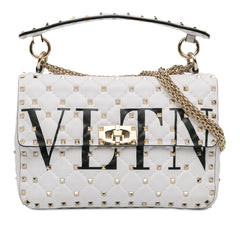 Rockstud Spike VLTN Leather Satchel