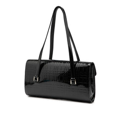House Check Embossed Patent Shoulder Bag