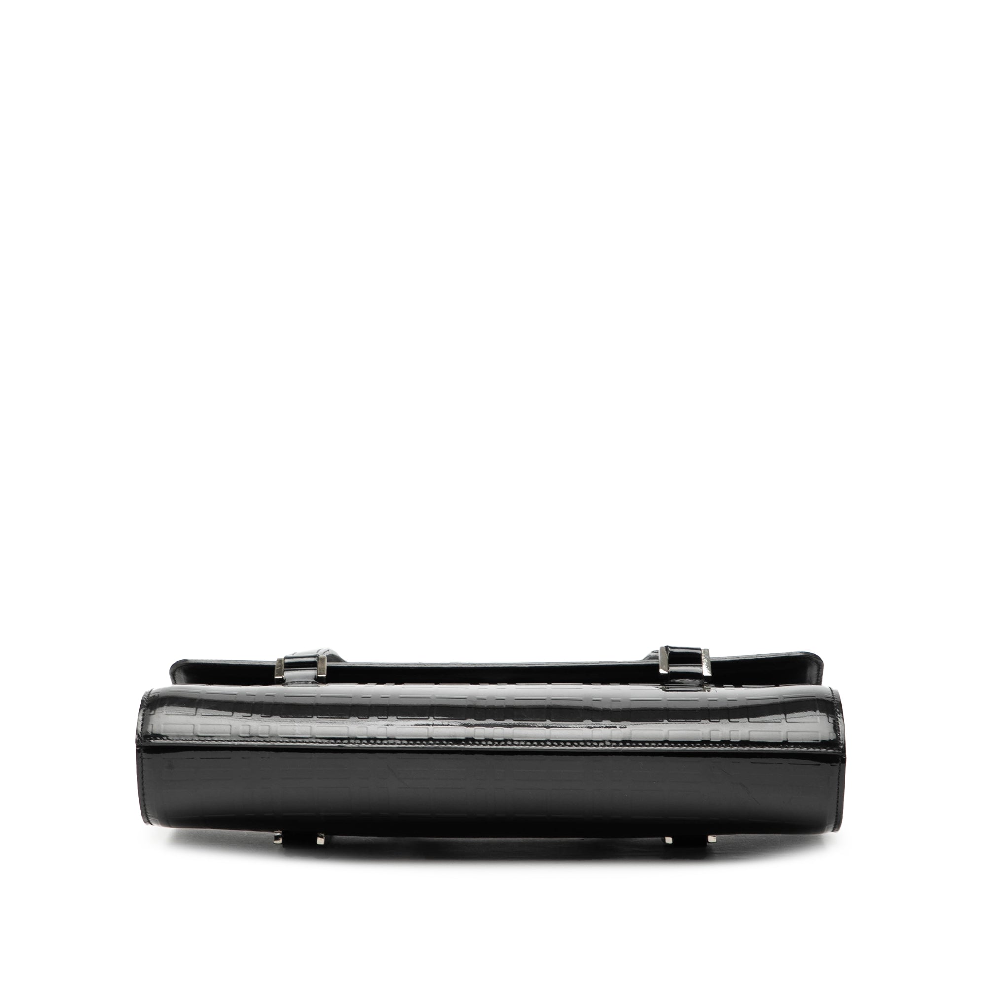 House Check Embossed Patent Shoulder Bag