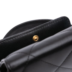 Lambskin 19 Flap Coin Purse With Chain
