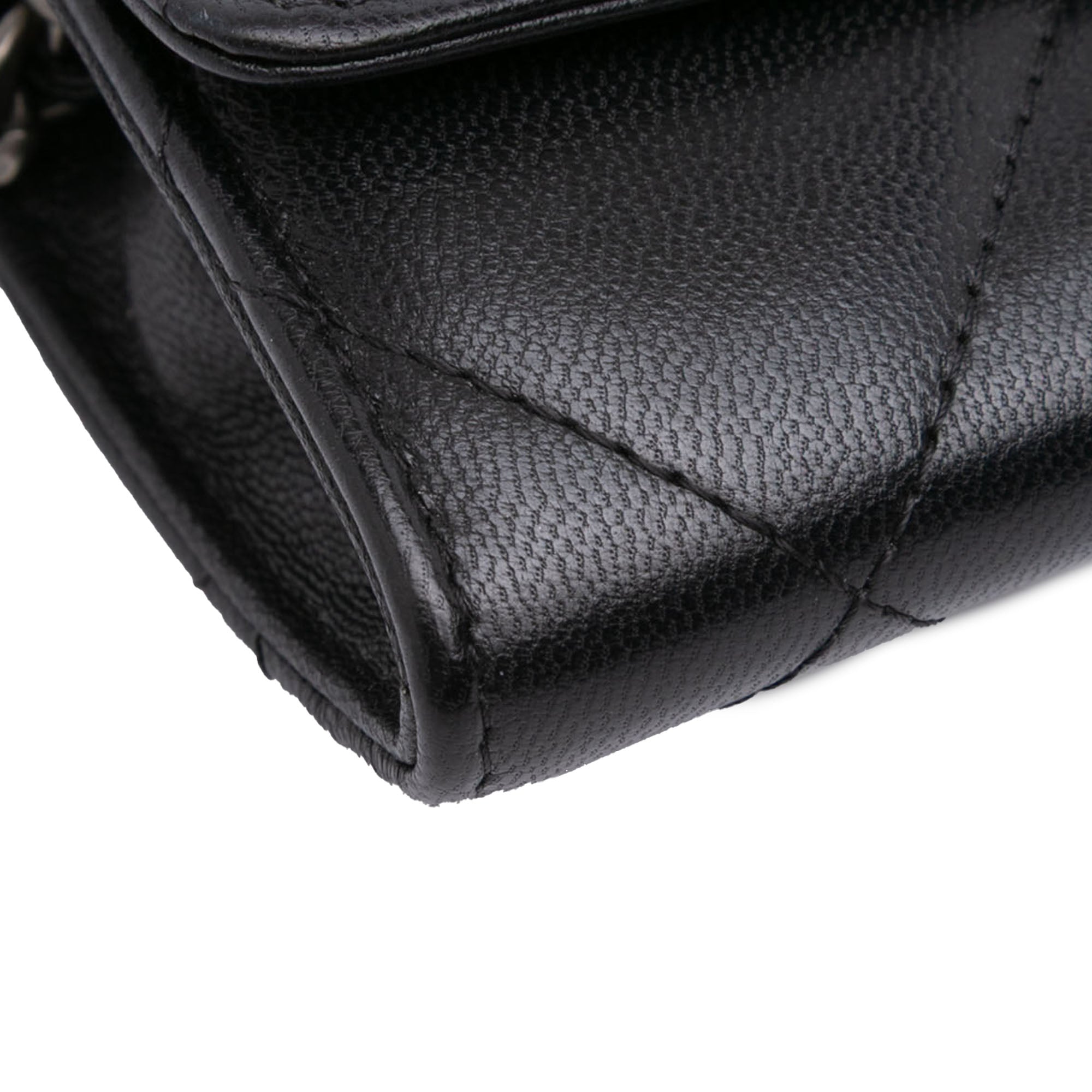 Lambskin 19 Flap Coin Purse With Chain