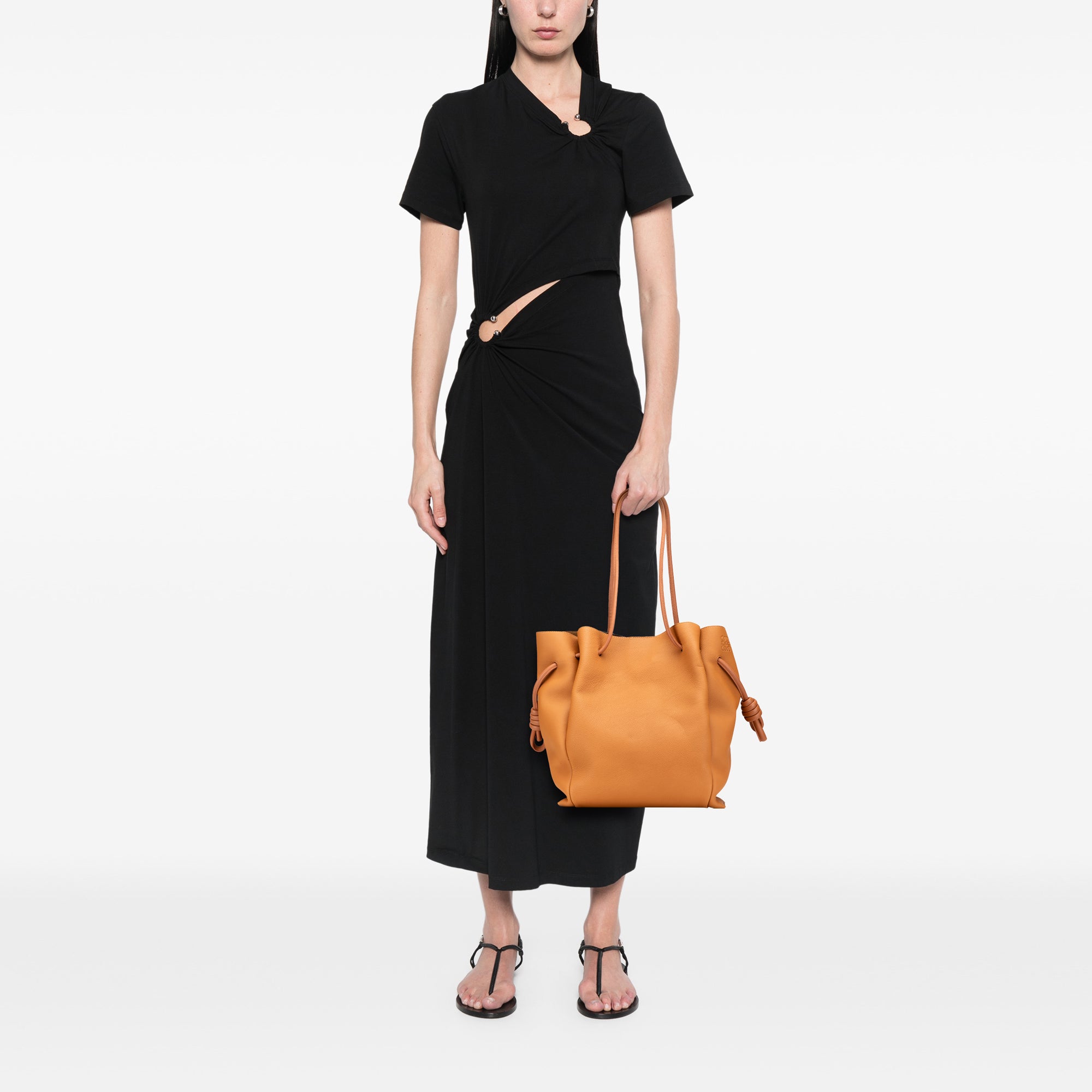 Medium Leather Flamenco Knot Tote