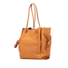 Medium Leather Flamenco Knot Tote