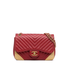 Mini Calfskin Chevron Rock The Corner Flap_0