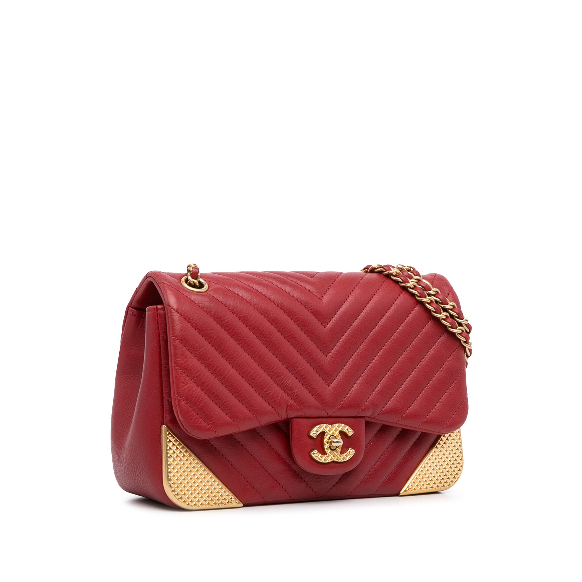 Mini Calfskin Chevron Rock The Corner Flap_1