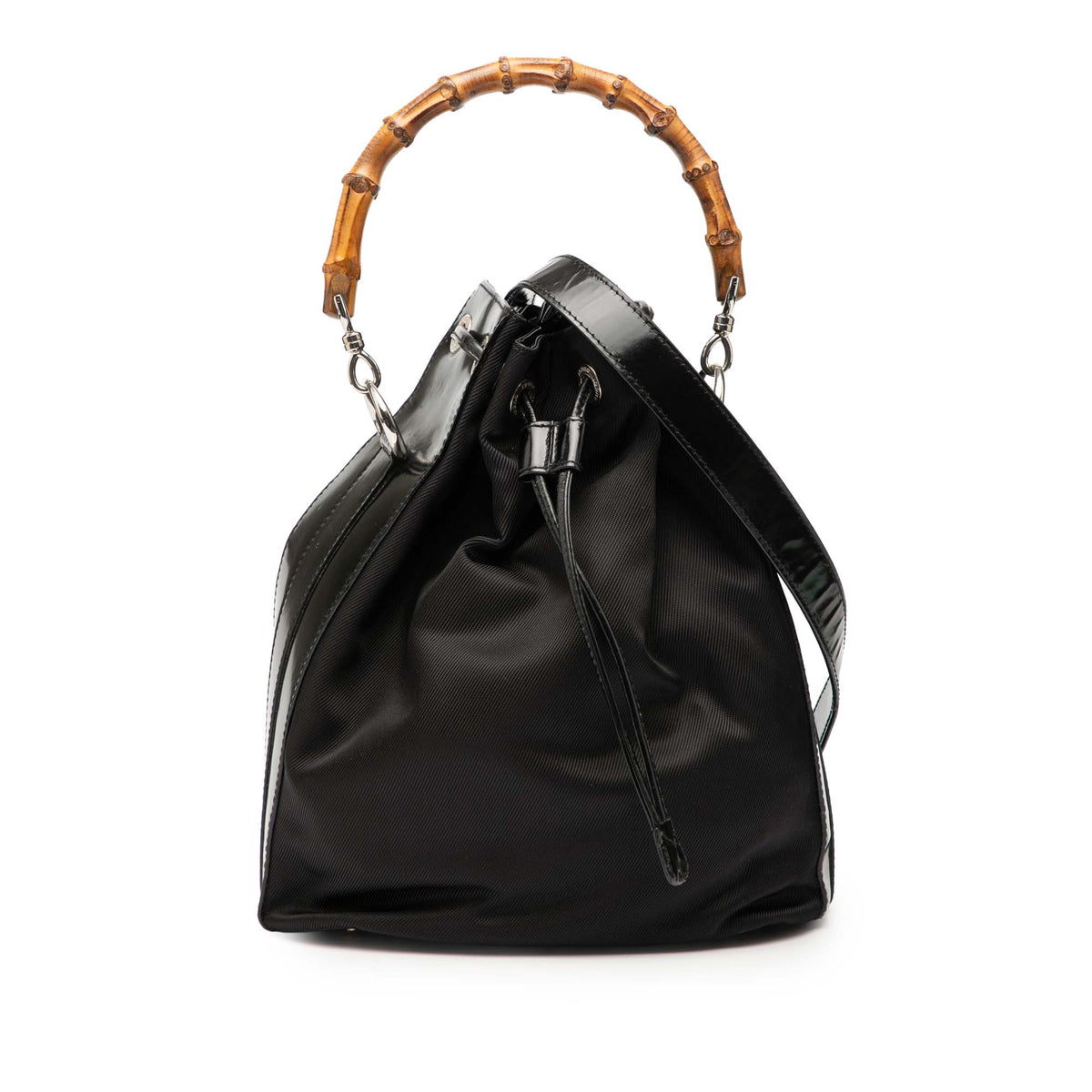 Nylon Bamboo Bucket Bag