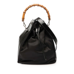 Nylon Bamboo Bucket Bag