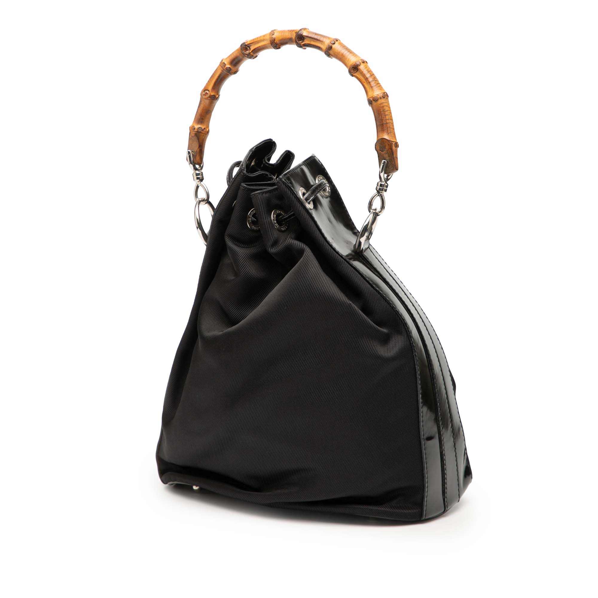Nylon Bamboo Bucket Bag