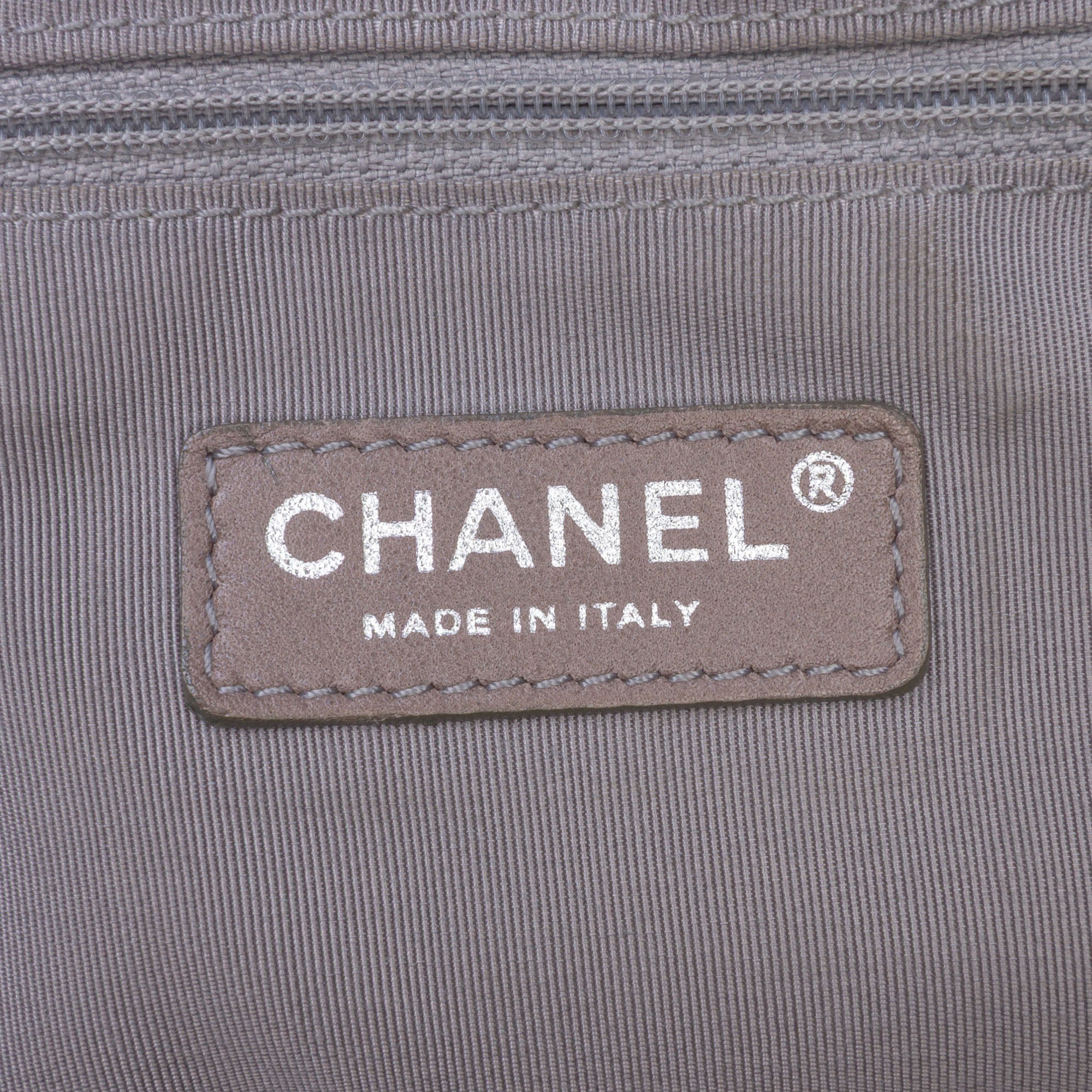Medium Cracked Metallic Calfskin Modern Chain Tote