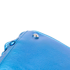Medium Cracked Metallic Calfskin Modern Chain Tote