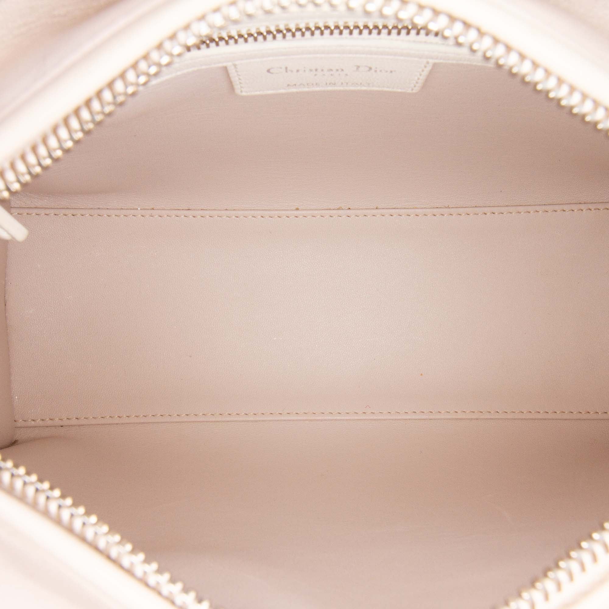 Medium Bicolor Lambskin Macrocannage Stitched Lady Dior