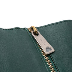 Lambskin Horizontal Zipper Gusset Cabas Tote