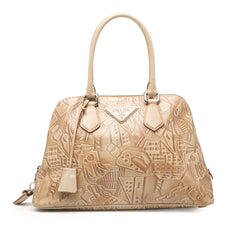 Embossed Leather Handbag