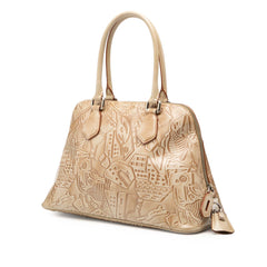Embossed Leather Handbag