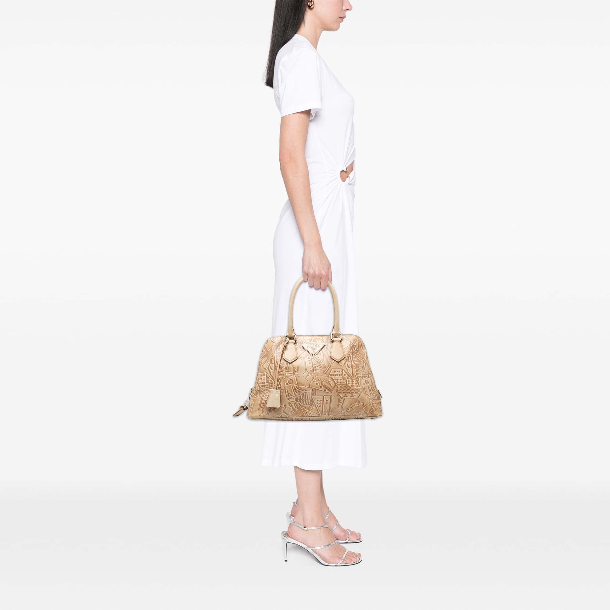 Embossed Leather Handbag