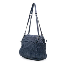 Nappa Gaufre Buckle Strap Shoulder Bag
