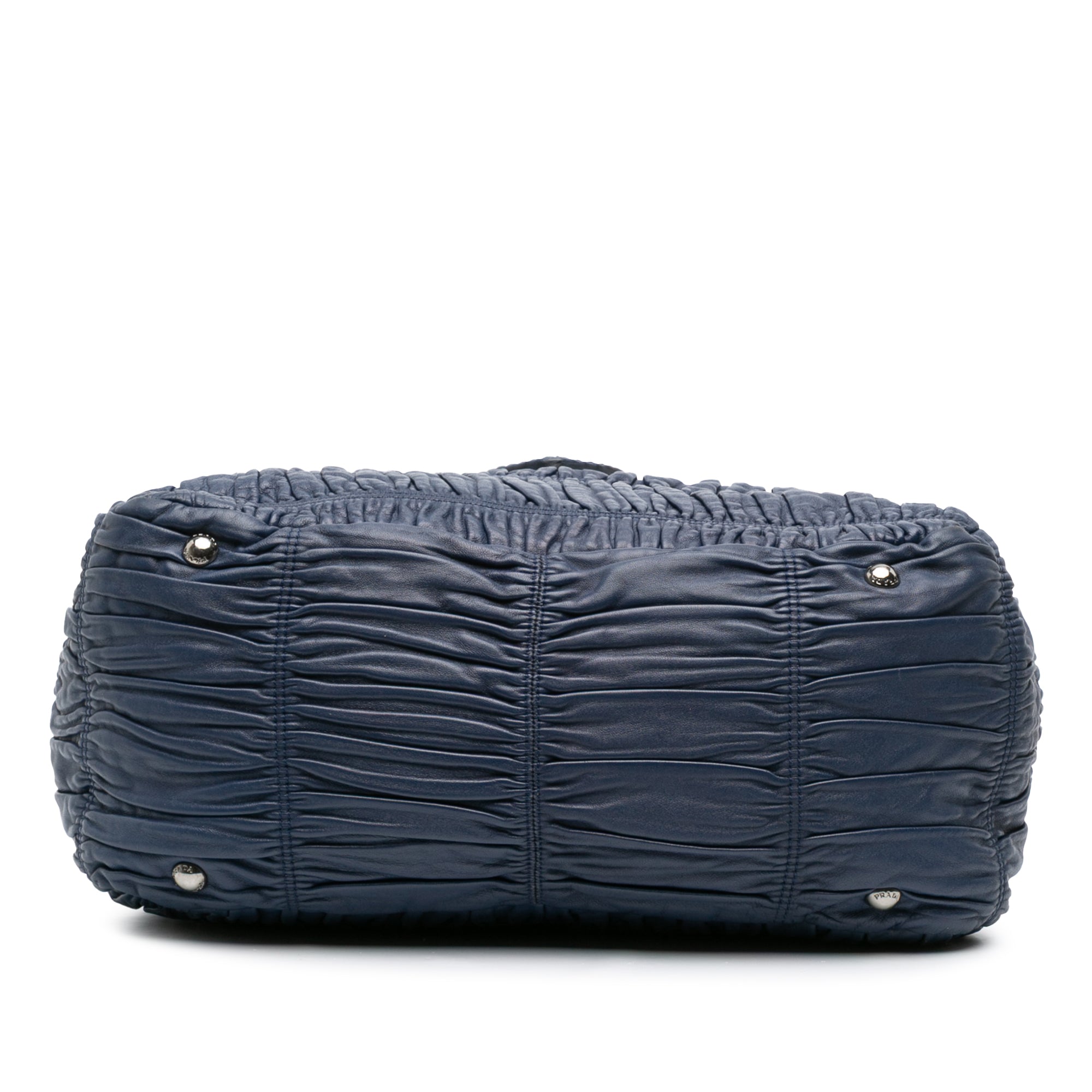 Nappa Gaufre Buckle Strap Shoulder Bag