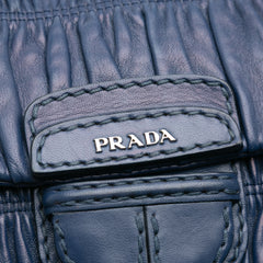 Nappa Gaufre Buckle Strap Shoulder Bag
