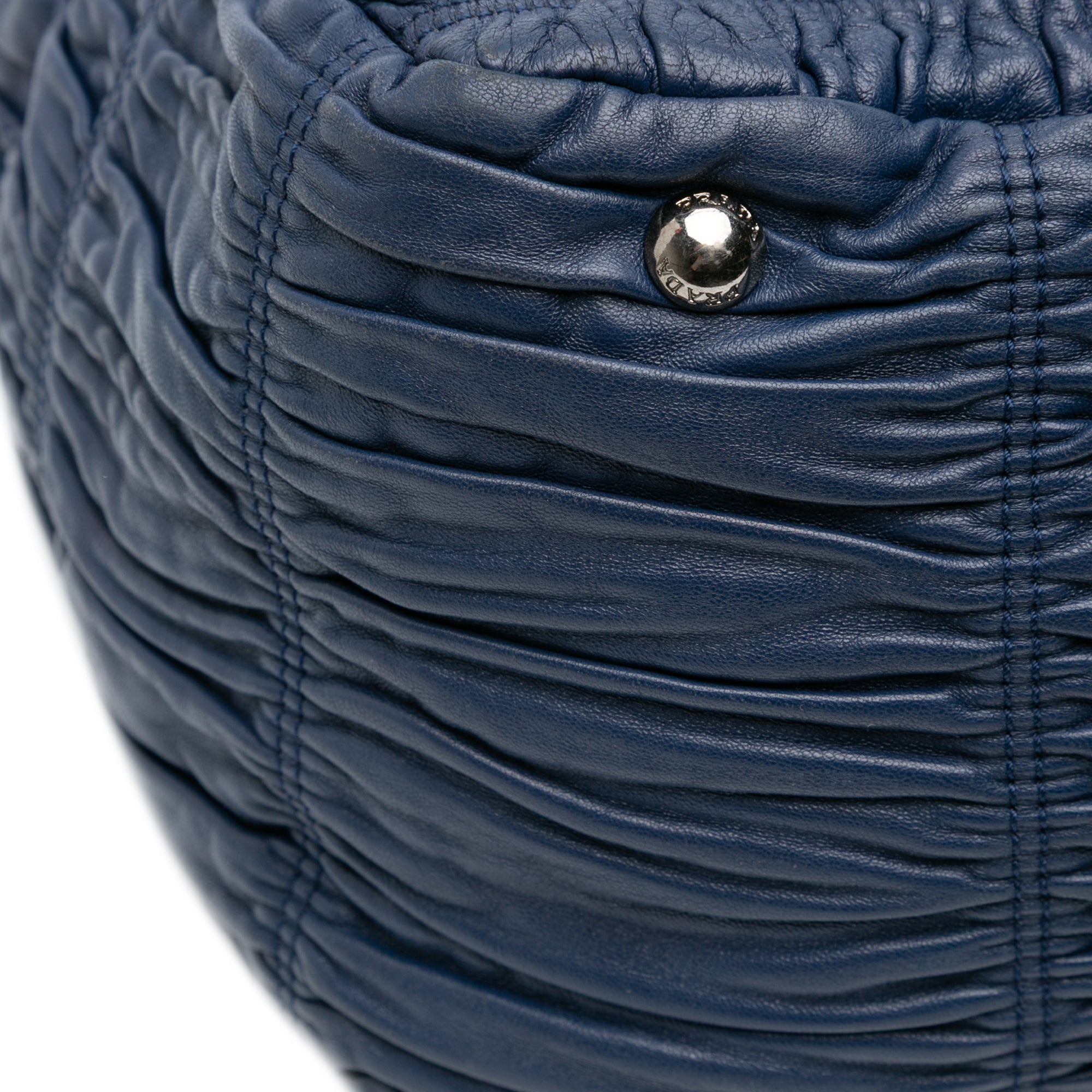 Nappa Gaufre Buckle Strap Shoulder Bag