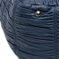 Nappa Gaufre Buckle Strap Shoulder Bag