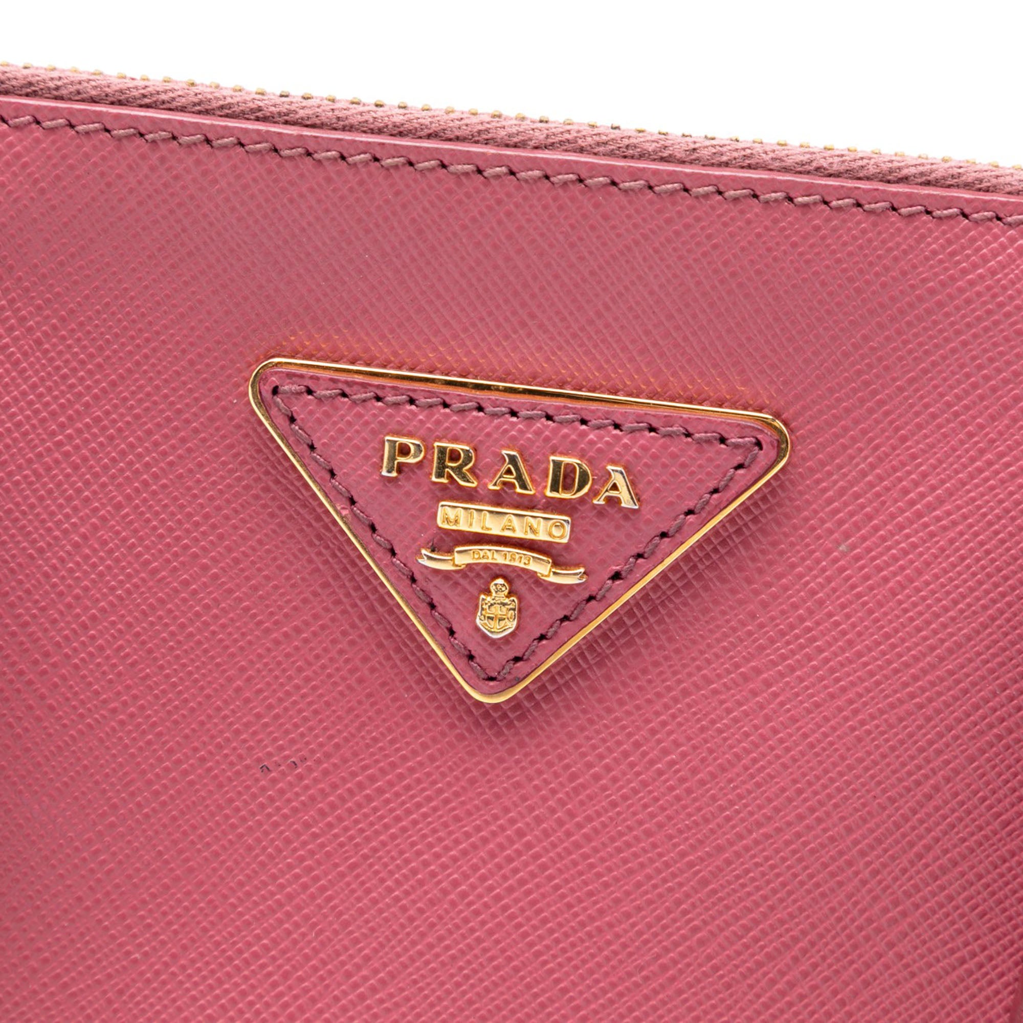 Medium Saffiano Lux Galleria Double Zip Tote