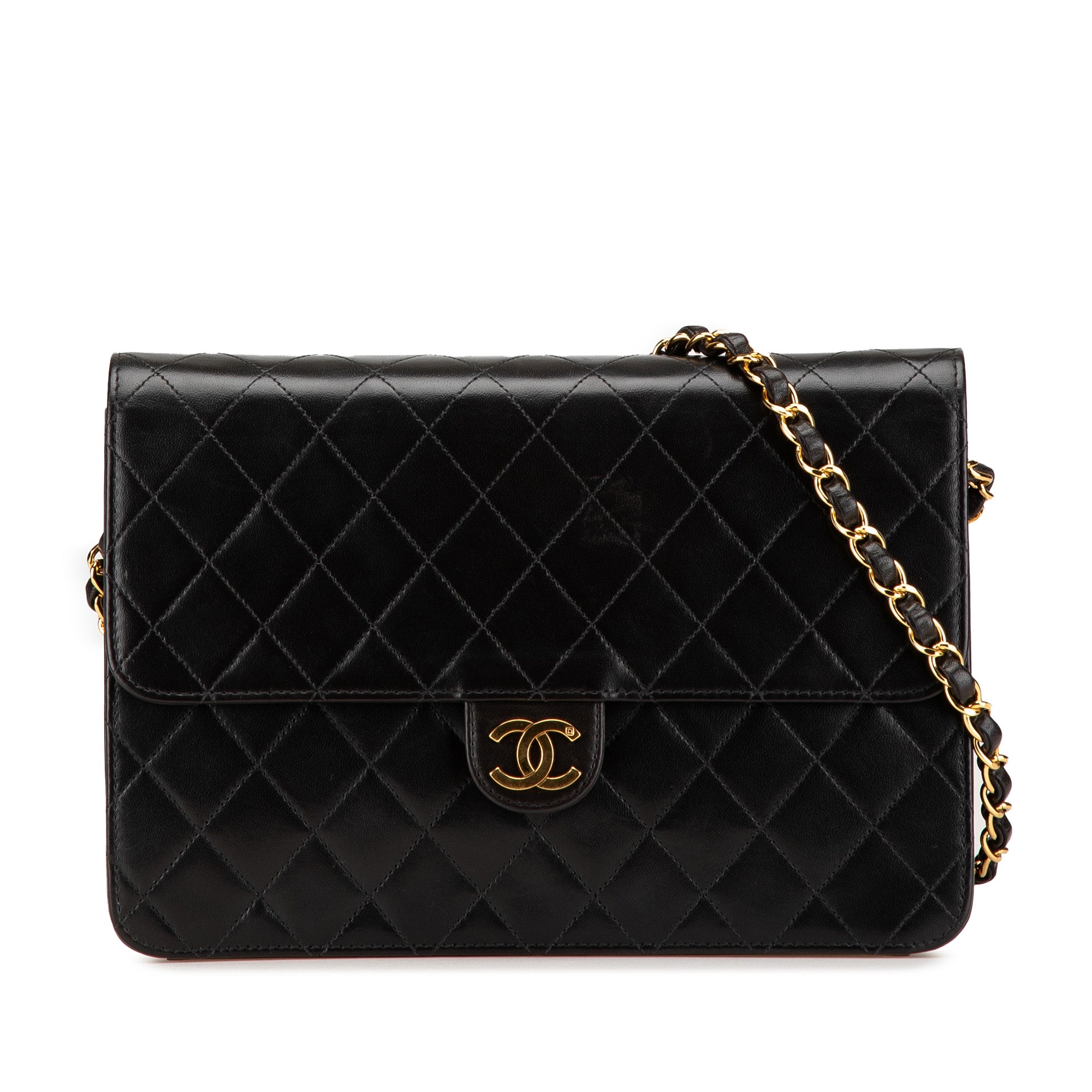 CC Quilted Lambskin Single Flap