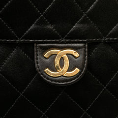 CC Quilted Lambskin Single Flap