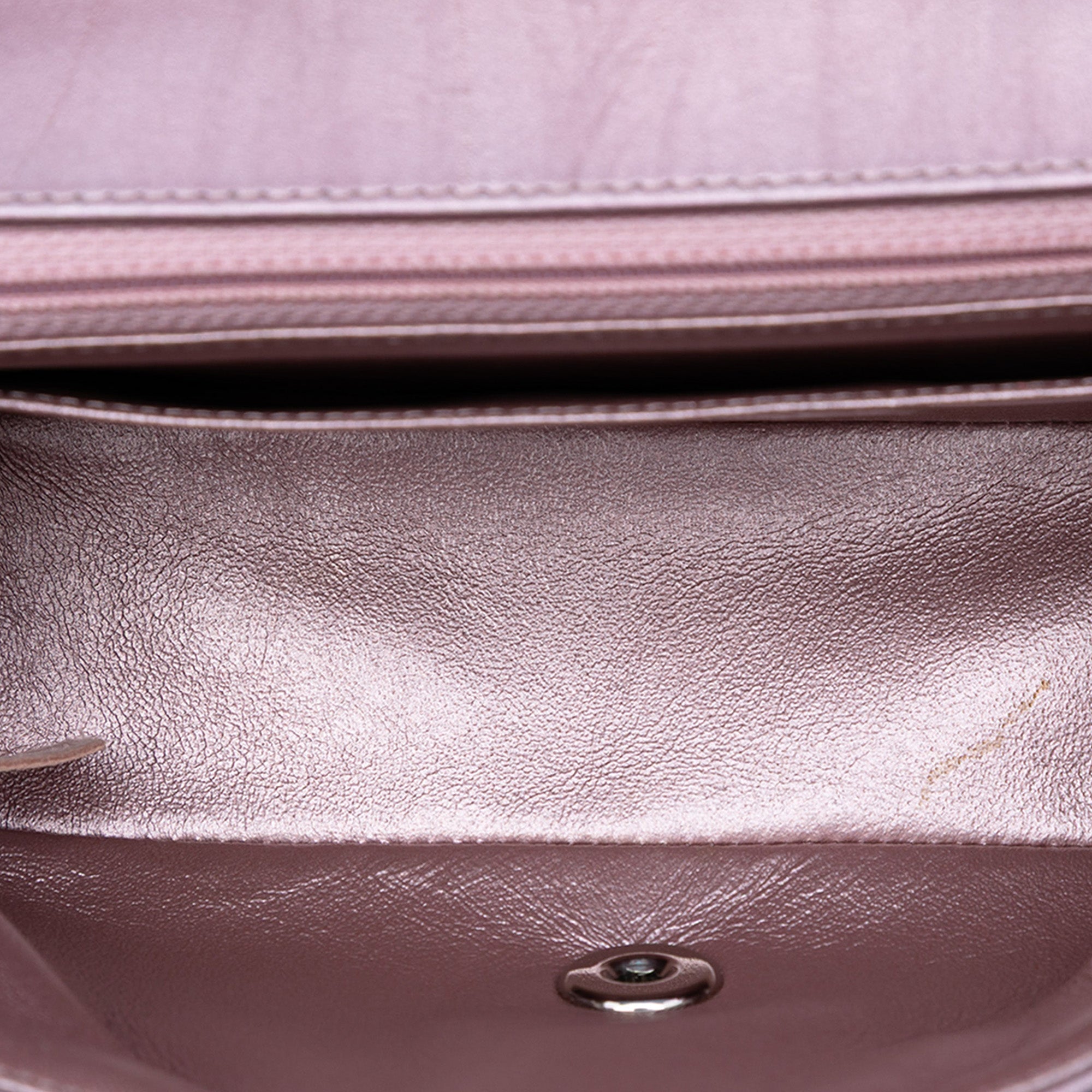 Mini Rectangular Classic Iridescent Calfskin Single Flap