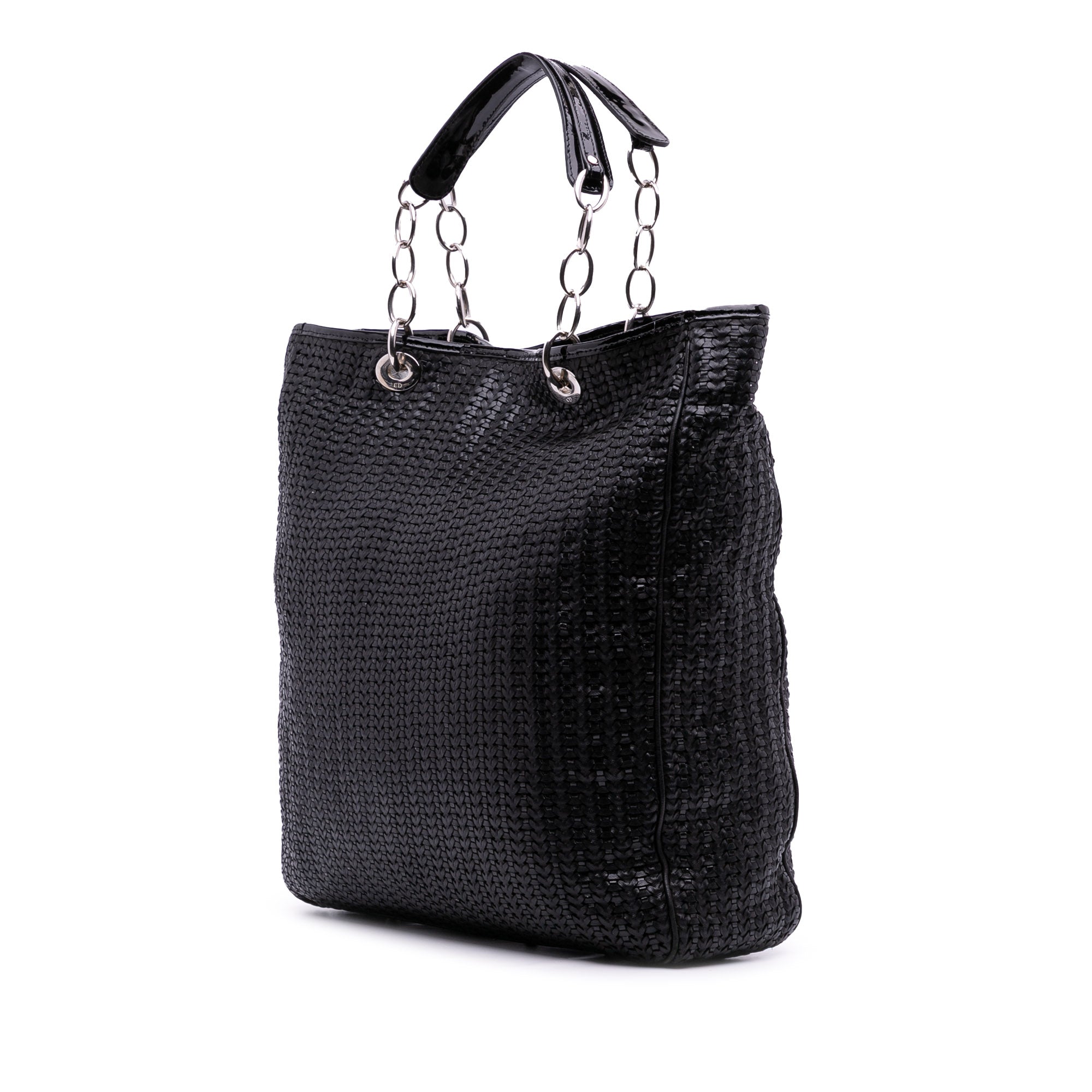 Large Woven Lambskin Lady Dior Soft Shopping Tote