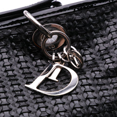 Large Woven Lambskin Lady Dior Soft Shopping Tote
