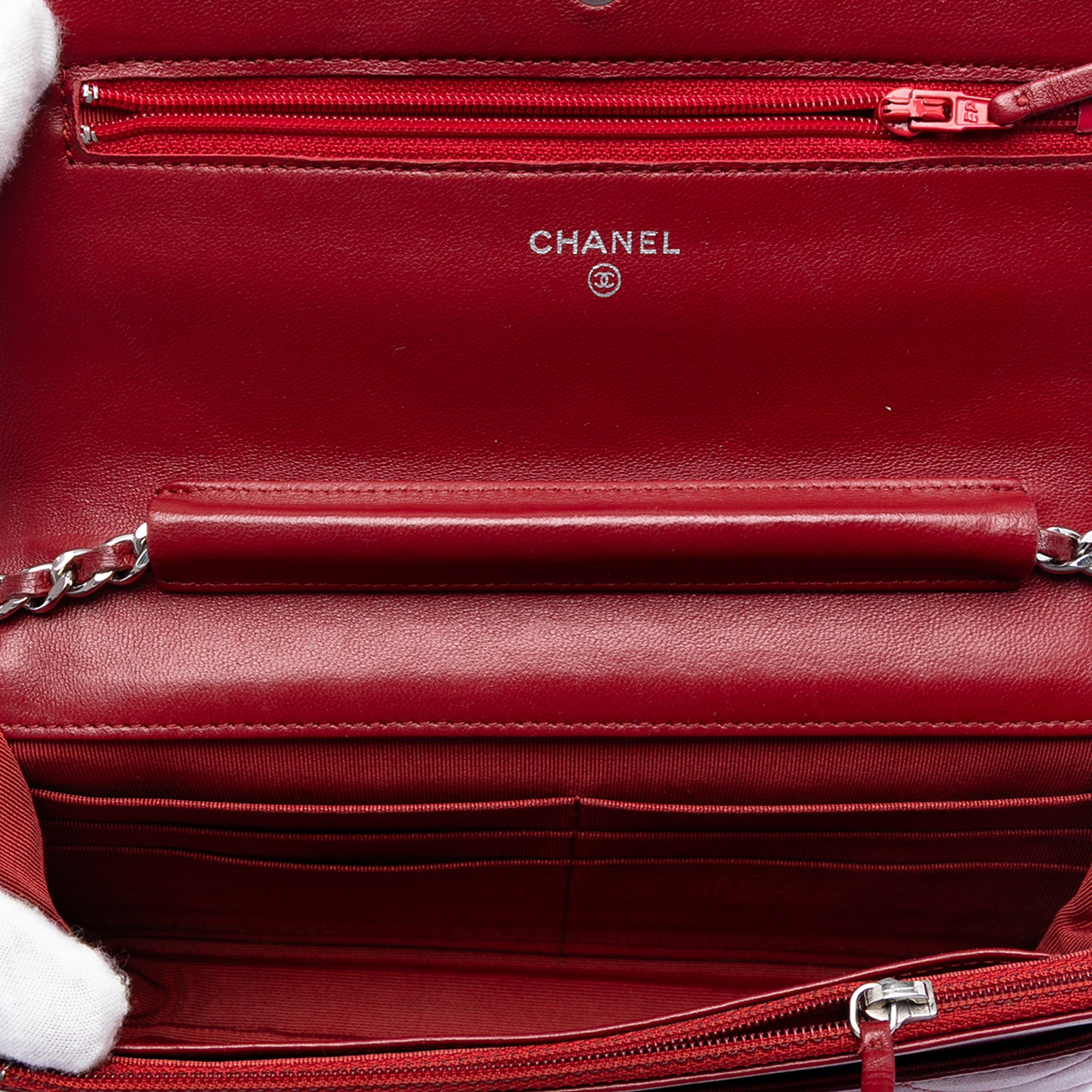 CC Quilted Lambskin Wallet on Chain