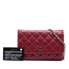 CC Quilted Lambskin Wallet on Chain