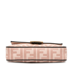 Zucca Embroidered Canvas Baguette Satchel