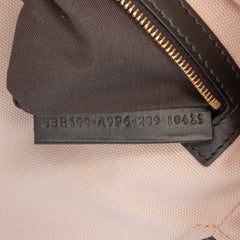 Zucca Embroidered Canvas Baguette Satchel