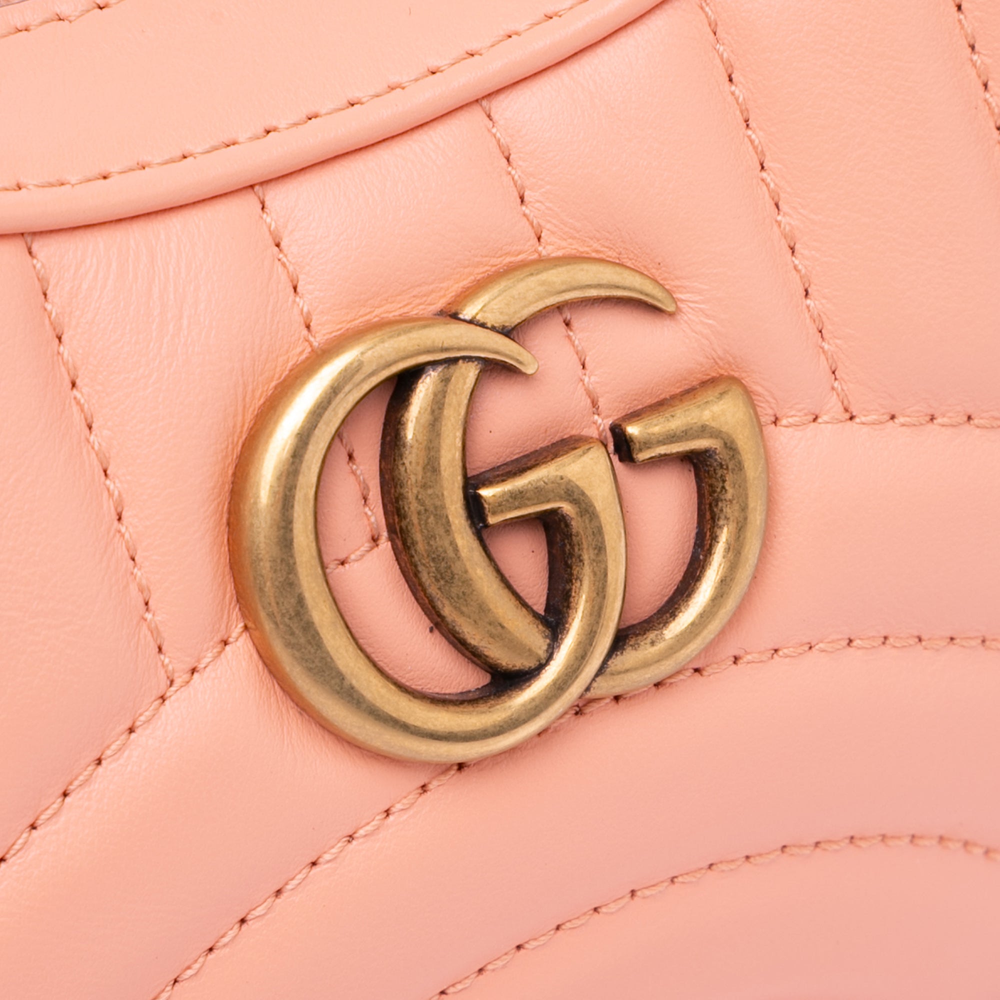 Mini Matelasse Leather GG Marmont Half Moon Hobo