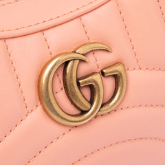 Mini Matelasse Leather GG Marmont Half Moon Hobo