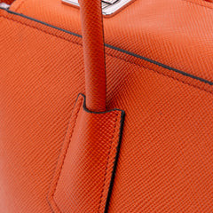 Saffiano Cuir Turnlock Twin Satchel